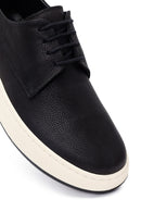 Men's Black Lace-Up Thick-Soled Leather Casual Shoes | Derimod Men's Black Lace-Up Thick-Soled Leather Casual Shoes | Derimod