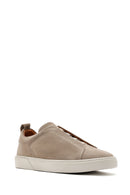 Erkek Bej Süet Deri Sneaker | Derimod Erkek Bej Süet Deri Sneaker | Derimod
