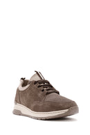 Kadın Vizon Bağcıklı Süet Deri Sneaker | Derimod Kadın Vizon Bağcıklı Süet Deri Sneaker | Derimod