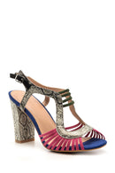 Women's Suede Colored Heeled Shoes | Derimod Women's Suede Colored Heeled Shoes | Derimod