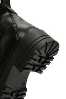 Women's Black Zippered Leather Boots | Derimod Women's Black Zippered Leather Boots | Derimod