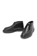 Men's Black Lace-Up Leather Casual Boots | Derimod Men's Black Lace-Up Leather Casual Boots | Derimod