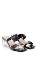 Women's Transparent Heel Crocodile Patterned Slippers | Derimod Women's Transparent Heel Crocodile Patterned Slippers | Derimod