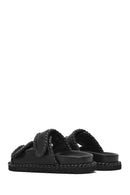 Women's Black Strappy Slippers | Derimod Women's Black Strappy Slippers | Derimod