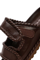 Women's Brown Strappy Slippers | Derimod Women's Brown Strappy Slippers | Derimod
