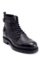 Men's Leather Buckle Detailed Boots | Derimod Men's Leather Buckle Detailed Boots | Derimod
