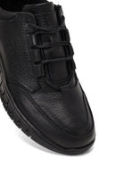 Erkek Siyah Bağcıklı Kalın Tabanlı Deri Casual Sneaker | Derimod Erkek Siyah Bağcıklı Kalın Tabanlı Deri Casual Sneaker | Derimod