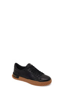 Erkek Siyah Bağcıklı Deri Casual Sneaker | Derimod Erkek Siyah Bağcıklı Deri Casual Sneaker | Derimod