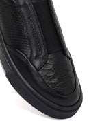 Men's Black Leather Sneaker | Derimod Men's Black Leather Sneaker | Derimod
