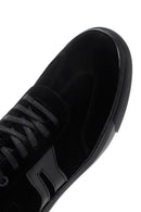 Erkek Siyah Süet Deri Sneaker | Derimod Erkek Siyah Süet Deri Sneaker | Derimod