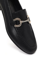 Kadın Siyah Tokalı Deri Loafer | Derimod Kadın Siyah Tokalı Deri Loafer | Derimod