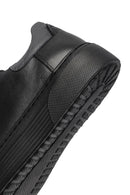 Erkek Siyah Bağcıklı Kalın Tabanlı Deri Sneaker | Derimod Erkek Siyah Bağcıklı Kalın Tabanlı Deri Sneaker | Derimod