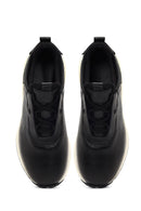 Erkek Siyah Kalın Tabanlı Deri Casual Sneaker | Derimod Erkek Siyah Kalın Tabanlı Deri Casual Sneaker | Derimod