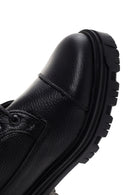 Women's Black Zippered Leather Boots | Derimod Women's Black Zippered Leather Boots | Derimod