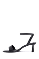 Women's Black Ankle Strap Heeled Sandals | Derimod Women's Black Ankle Strap Heeled Sandals | Derimod