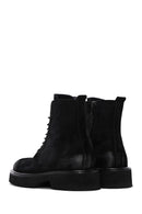 Men's Black Suede Leather Zippered Boots | Derimod Men's Black Suede Leather Zippered Boots | Derimod