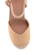 Women's Straw Wedge Heeled Sandals | Derimod Women's Straw Wedge Heeled Sandals | Derimod