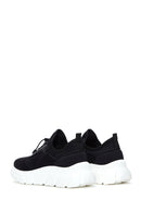 Women's Black Thick Soled Fabric Sneaker | Derimod Women's Black Thick Soled Fabric Sneaker | Derimod