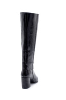 Women's Crocodile Patterned Heeled Boots | Derimod Women's Crocodile Patterned Heeled Boots | Derimod
