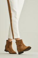 Wedge Heeled Women's Suede Boots | Derimod Wedge Heeled Women's Suede Boots | Derimod