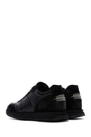 Erkek Siyah Deri Süet Detaylı Sneaker | Derimod Erkek Siyah Deri Süet Detaylı Sneaker | Derimod
