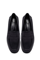 Woman Black Leather Loafers | Derimod Woman Black Leather Loafers | Derimod