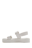 Women's White Thick Soled Sandals | Derimod Women's White Thick Soled Sandals | Derimod
