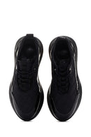 Women's Black Thick Soled Leather Sneaker | Derimod Women's Black Thick Soled Leather Sneaker | Derimod