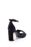 Women's Suede Metal Heel Detailed Shoes | Derimod Women's Suede Metal Heel Detailed Shoes | Derimod