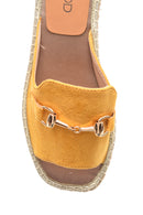Kadın Süet Tokalı Espadril Terlik | Derimod Kadın Süet Tokalı Espadril Terlik | Derimod