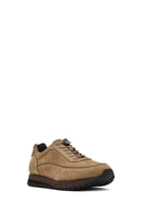 Men Mink Lace-Up Thick Sole Nubuck Leather Casual Sneaker | Derimod Men Mink Lace-Up Thick Sole Nubuck Leather Casual Sneaker | Derimod