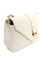 Woman Cream Chain Strap Quilted Crossbody Bag | Derimod Woman Cream Chain Strap Quilted Crossbody Bag | Derimod