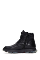 Men's Black Leather Zippered Casual Boots | Derimod Men's Black Leather Zippered Casual Boots | Derimod