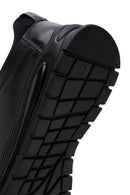 Erkek Siyah Bağcıklı Deri Casual Sneaker | Derimod Erkek Siyah Bağcıklı Deri Casual Sneaker | Derimod