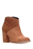 Women's Suede Heeled Boots | Derimod Women's Suede Heeled Boots | Derimod