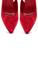 Women's Red Ankle Strap Satin Heeled Shoes | Derimod Women's Red Ankle Strap Satin Heeled Shoes | Derimod