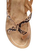 Women's Snakeskin Patterned Sandals | Derimod Women's Snakeskin Patterned Sandals | Derimod