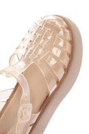 Women's Beige Ankle Buckle Thick Soled Jelly Sandals | Derimod Women's Beige Ankle Buckle Thick Soled Jelly Sandals | Derimod