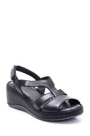 Women's Leather Comfort Wedge Heel Sandals | Derimod Women's Leather Comfort Wedge Heel Sandals | Derimod