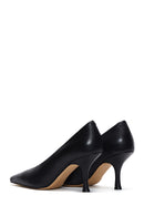 Women's Black Leather Thin Heeled Shoes | Derimod Women's Black Leather Thin Heeled Shoes | Derimod