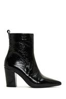 Women's Black Patent Leather Heeled Boots | Derimod Women's Black Patent Leather Heeled Boots | Derimod