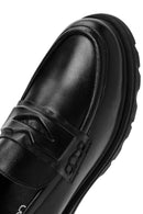 Women's Black Leather Masculine Loafer | Derimod Women's Black Leather Masculine Loafer | Derimod
