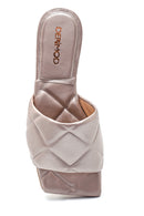 Women's Mink Leather Casual Flat Slippers | Derimod Women's Mink Leather Casual Flat Slippers | Derimod