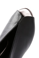 Women's Black Back Strap Stoned Thick Heel Sandals | Derimod Women's Black Back Strap Stoned Thick Heel Sandals | Derimod