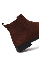 Men's Brown Suede Leather Chelsea Boot | Derimod Men's Brown Suede Leather Chelsea Boot | Derimod