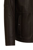 Costa Men's Brown Leather Jacket | Derimod Costa Men's Brown Leather Jacket | Derimod