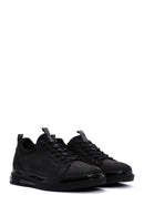 Men's Black Nubuck Leather Sneaker | Derimod Men's Black Nubuck Leather Sneaker | Derimod