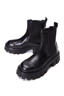 Women's Black Thick Soled Leather Chelsea Boots | Derimod Women's Black Thick Soled Leather Chelsea Boots | Derimod