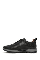 Erkek Siyah Bağcıklı Deri Casual Sneaker | Derimod Erkek Siyah Bağcıklı Deri Casual Sneaker | Derimod