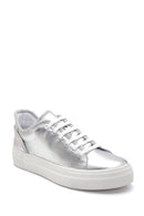 Women's Leather Metallic Sneaker | Derimod Women's Leather Metallic Sneaker | Derimod